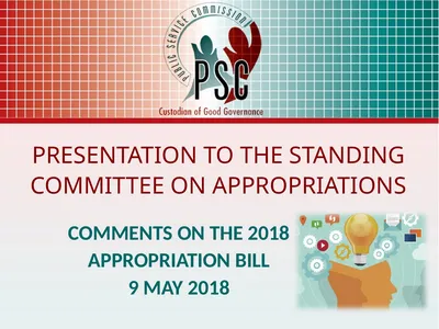 PRESENTATION TO THE STANDING COMMITTEE ON