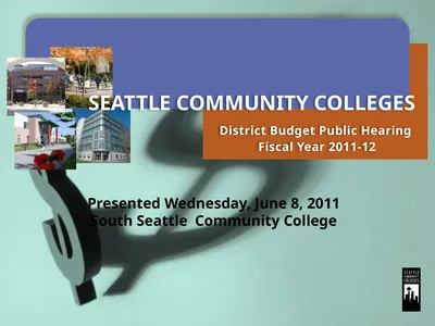 Presented Wednesday, June 8, 2011 South Seattle