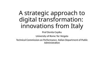 A strategic approach to digital transformation:
