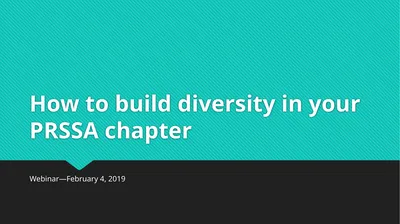 How to build diversity in your PRSSA chapter