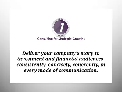 Deliver your company's story to investment and