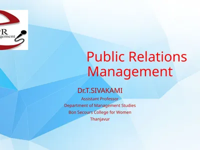 Public Relations Management Dr.T.SIVAKAMI