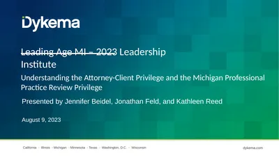 Leading Age MI – 2023 Leadership Institute