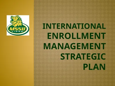 International Enrollment Management Strategic Plan