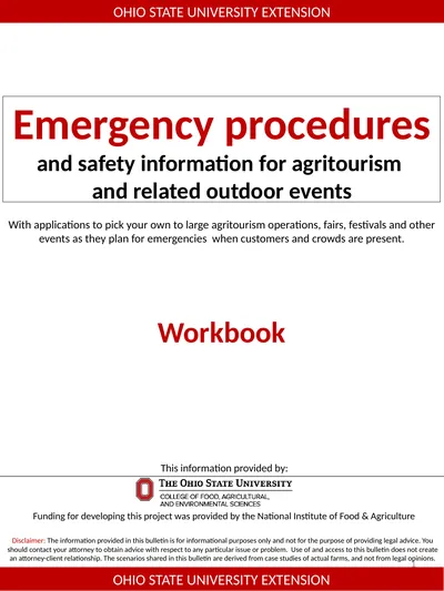 Emergency procedures and safety information for