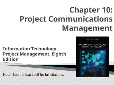 Chapter 10: Project Communications Management