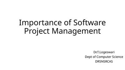 Importance of Software Project Management