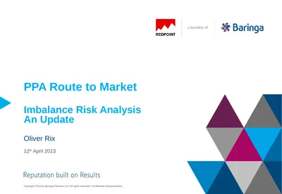PPA Route to Market Imbalance Risk Analysis An
