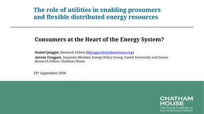 The role of utilities in enabling prosumers and