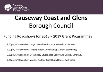 Causeway Coast and Glens Borough Council Funding