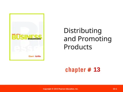 Distributing and Promoting Products 13
