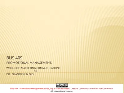 WORLD OF MARKETING COMMUNICATIONS BY Dr.