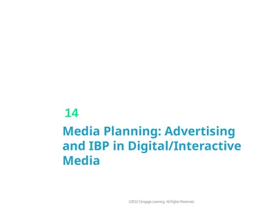 Media Planning: Advertising and IBP in