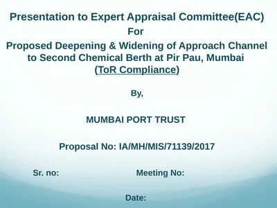 Presentation to Expert Appraisal Committee(EAC)