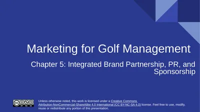 Marketing for Golf Management Chapter 5: