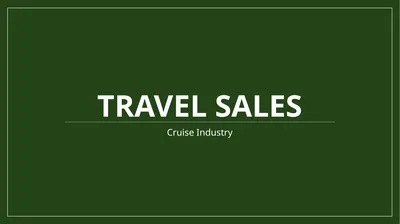 Travel Sales Cruise Industry PromotionTools