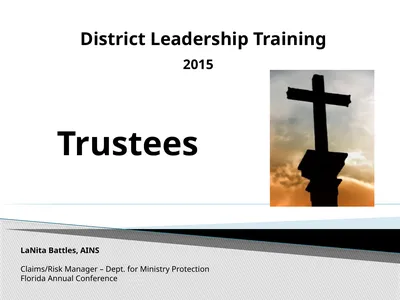 District Leadership Training 2015 Trustees LaNita