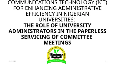 LEVERAGING ON INFORMATION AND COMMUNICATIONS