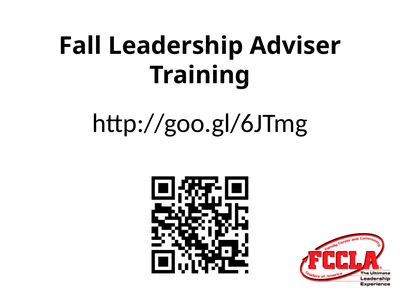 Fall Leadership Adviser Training