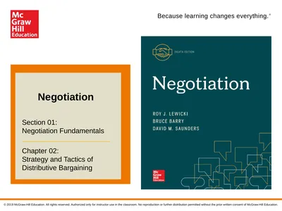 Negotiation Section 01: Negotiation Fundamentals