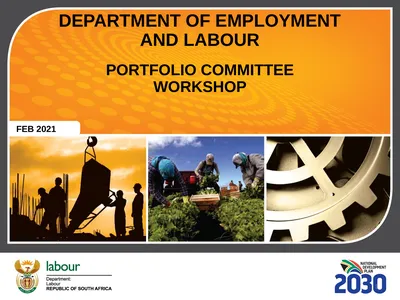 DEPARTMENT OF EMPLOYMENT AND LABOUR PORTFOLIO