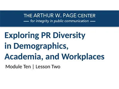 Exploring PR Diversity in Demographics, Academia,