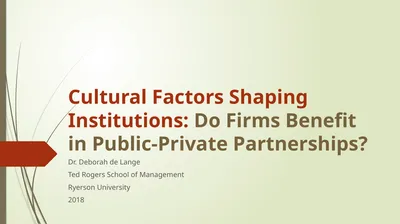 Cultural Factors Shaping Institutions: Do Firms