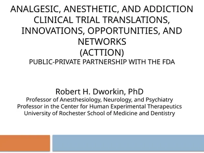 ANALGESIC, ANESTHETIC, AND ADDICTION CLINICAL