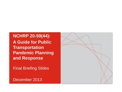 NCHRP 20-59(44): A Guide for Public Transportation