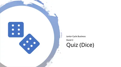 Quiz (Dice) Junior Cycle Business Stand 2 Game