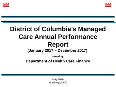 District of Columbia’s Managed Care Annual