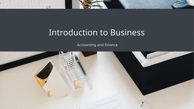 Introduction to Business Accounting and Finance