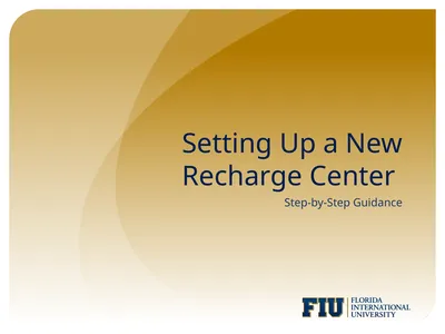 Setting Up a New Recharge Center Step-by-Step