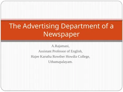 A.Rajamani, Assistant Professor of English, Hajee