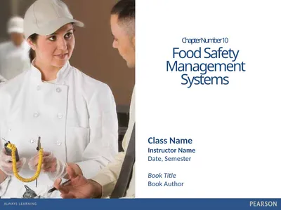 1 Food Safety Management Systems Chapter Number 10