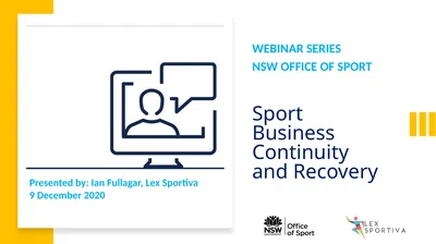 Sport Business Continuity and Recovery WEBINAR