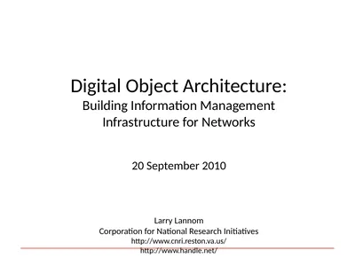 Digital Object Architecture: Building Information