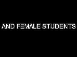 AND FEMALE STUDENTS