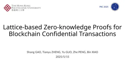 Lattice-based Zero-knowledge Proofs for Blockchain