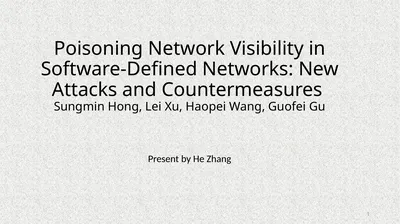 Poisoning Network Visibility in Software-Defined