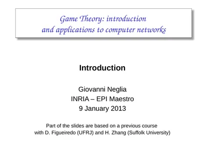 Game Theory: introduction and applications to