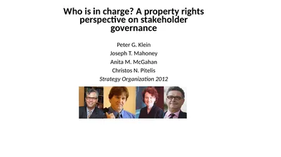 Who is in charge? A property rights perspective on