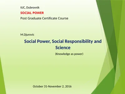 IUC, Dubrovnik SOCIAL POWER Post Graduate