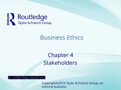 Business Ethics Copyright©2018 Taylor & Francis