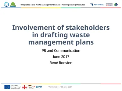 Involvement of stakeholders in drafting waste