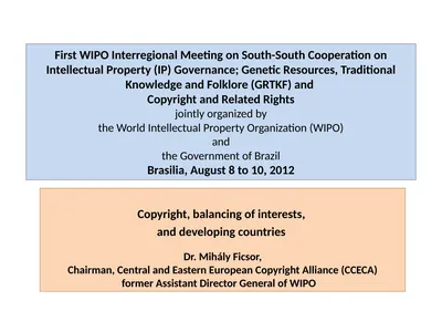 First WIPO Interregional Meeting on South-South