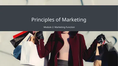 Principles of Marketing Module 2: Marketing