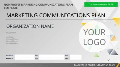 NONPROFIT MARKETING COMMUNICATIONS PLAN TEMPLATE