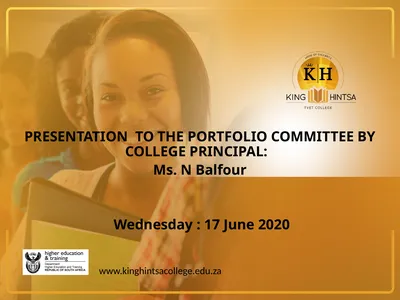 www.kinghintsacollege.edu.za PRESENTATION TO THE