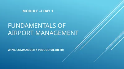 FUNDAMENTALS OF AIRPORT MANAGEMENT WING COMMANDER